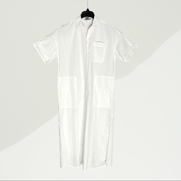 NWOT Madewell Oversized Midi Shirtdress - Picture 4 of 11